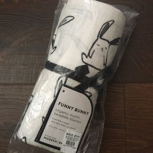 Pottery Barn Kid Modern Swaddle Blanket Organic